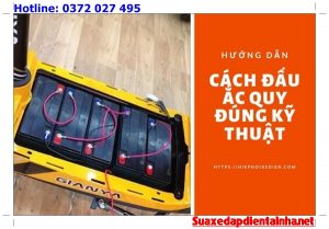 cách đấu 4 bình ắc quy xe đạp điện